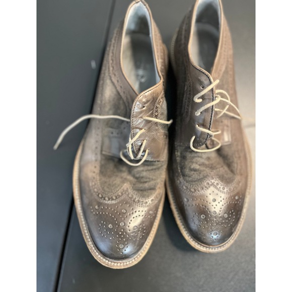 Jennifer Tattanelli Mens Brown Wingtip Brogue Oxford Shoes‎ Leather Suede Italy main image 6